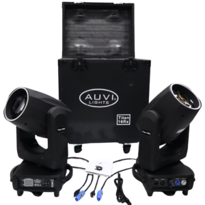 AUVI Titan 16Rx Moving Head Lights – Set of 2 with Road Case